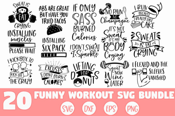 Funny Workout SVG Bundle Fitness Gym SVG Review