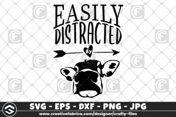 Review: Easily Distracted by Cows SVG for Embroidery