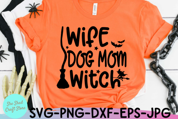 Review: Funny Halloween Wife Dog Mom Witch SVG